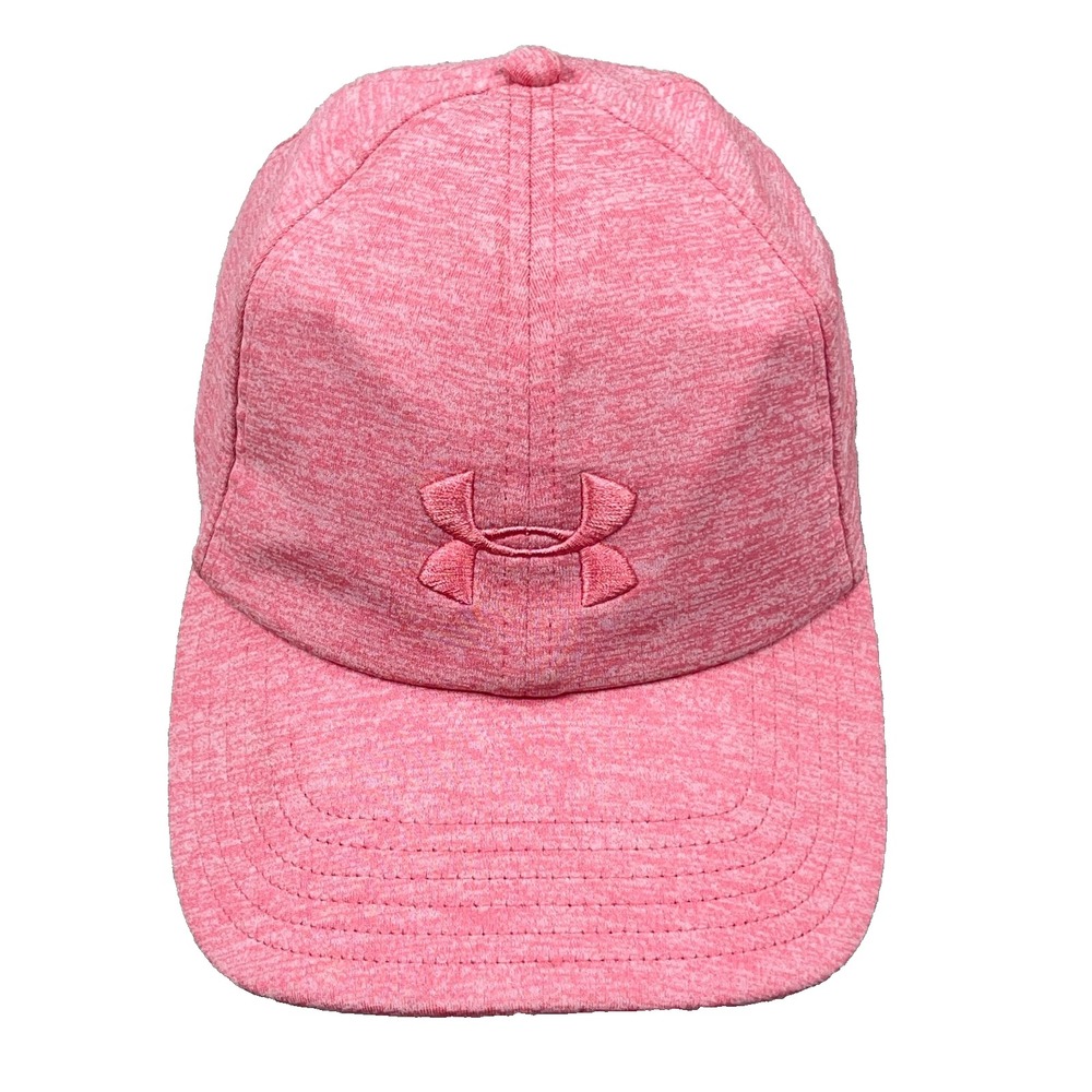 Under Armour Hat Cap Womens Strap Back Heather Pink Performance Running Gym